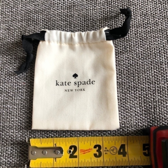 Kate Spade New Small Woven Pouch White Gift Wrap Dust Bag - Picture 5 of 5